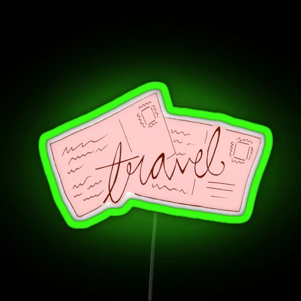 Pastel World Travels RGB Neon Sign