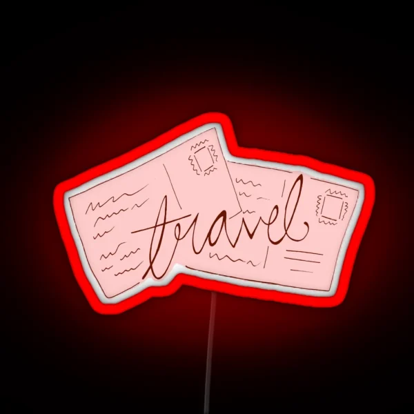 Pastel World Travels RGB Neon Sign