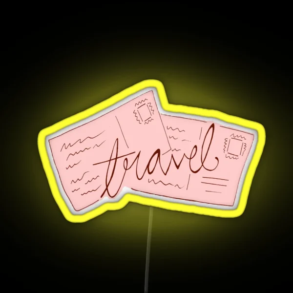 Pastel World Travels RGB Neon Sign