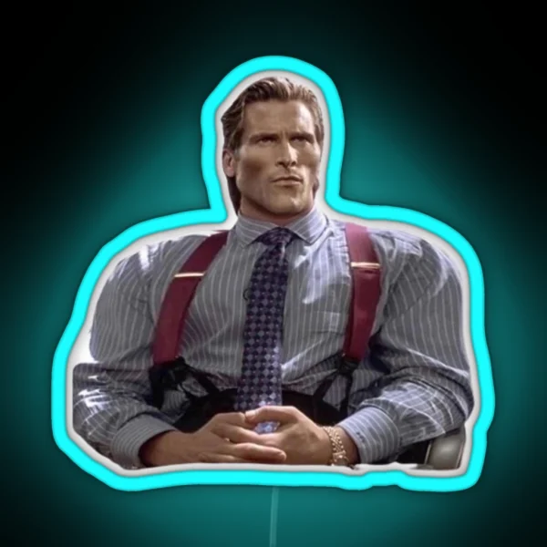 Patrick Bateman Gigachad RGB Neon Sign