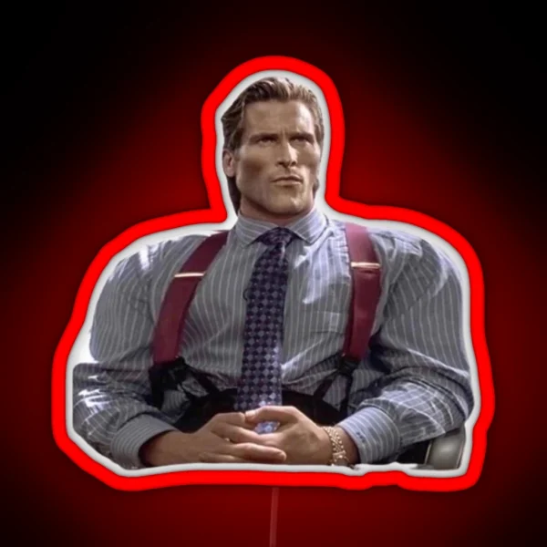 Patrick Bateman Gigachad RGB Neon Sign