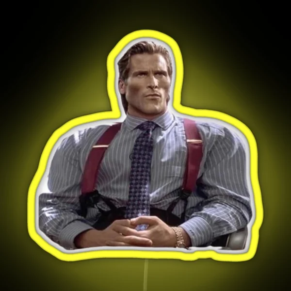 Patrick Bateman Gigachad RGB Neon Sign