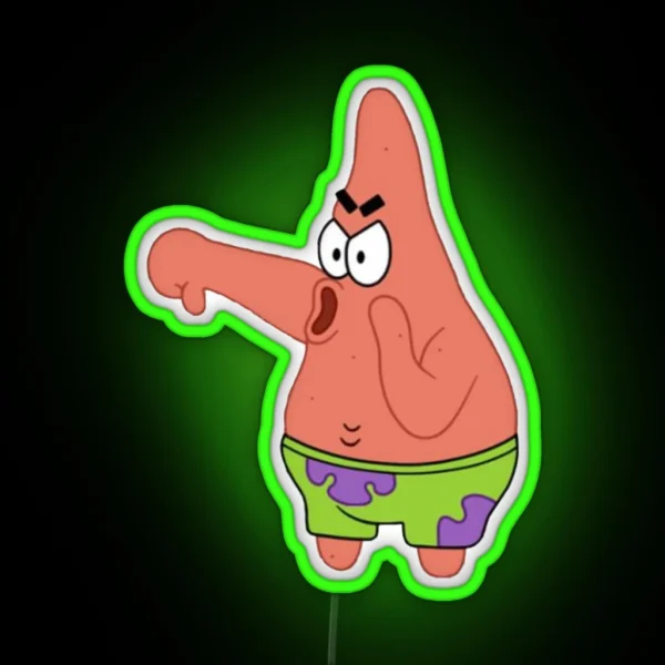 Patrick Spongebob Meme RGB Neon Sign
