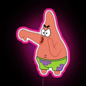 Patrick Spongebob Meme RGB Neon Sign