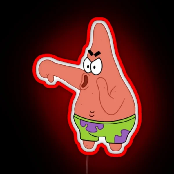 Patrick Spongebob Meme RGB Neon Sign