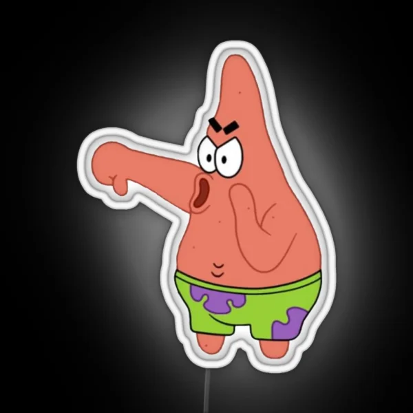 Patrick Spongebob Meme RGB Neon Sign