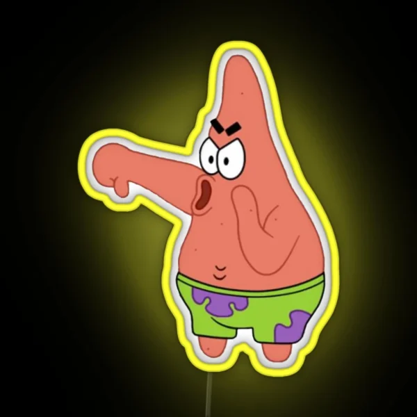 Patrick Spongebob Meme RGB Neon Sign