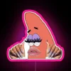 Vibrant Rainbow-Glow Neon Sign Featuring Patrick Star from Bikini Bottom