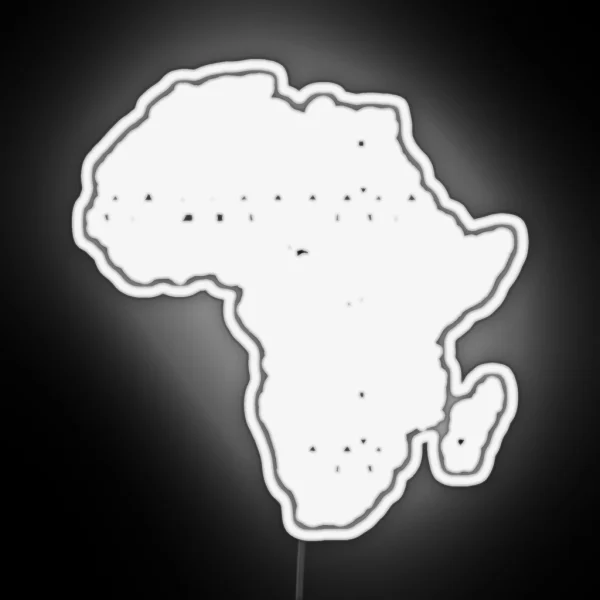 Patterned Map Of Africa RGB Neon Sign