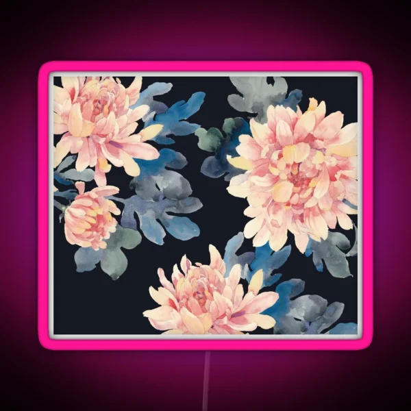 Patterns Everyday Chrysanthemum RGB Neon Sign
