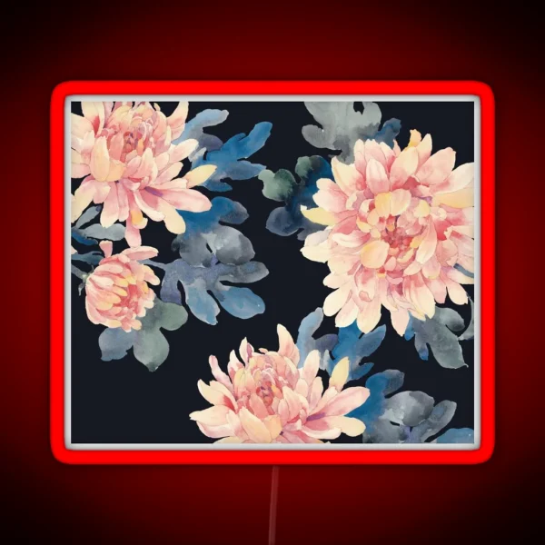 Patterns Everyday Chrysanthemum RGB Neon Sign