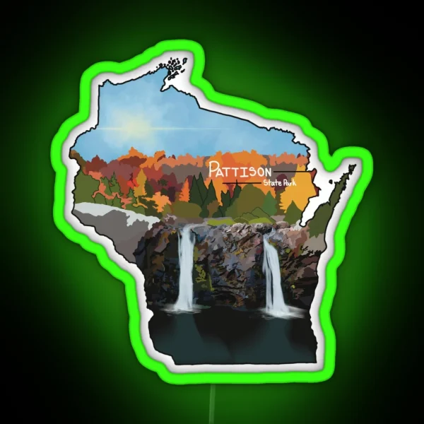 Pattison State Park RGB Neon Sign