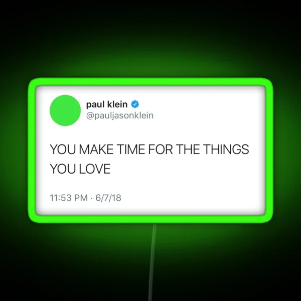 Paul Klein Tweet RGB Neon Sign