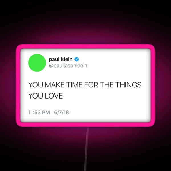 Paul Klein Tweet RGB Neon Sign