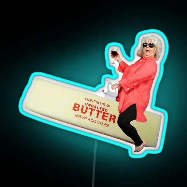 Paula Deen Riding Butter RGB Neon Sign