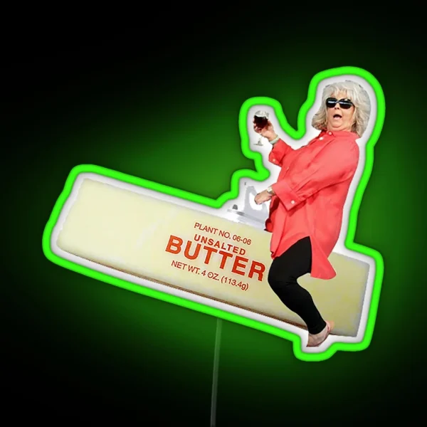 Paula Deen Riding Butter RGB Neon Sign