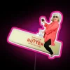 RGB Neon Sign Featuring Paula Deen Riding on Butter