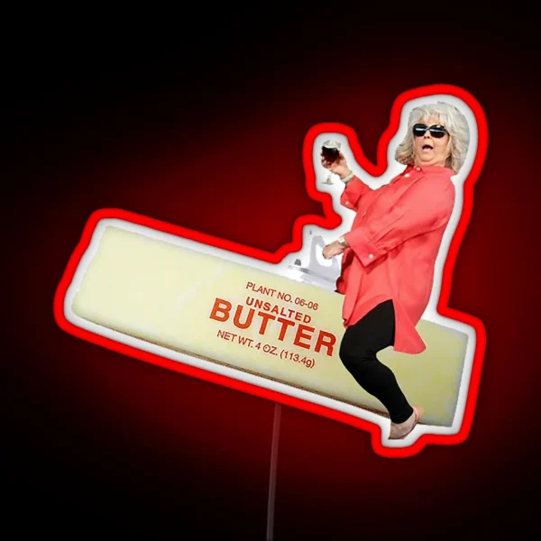 Paula Deen Riding Butter RGB Neon Sign