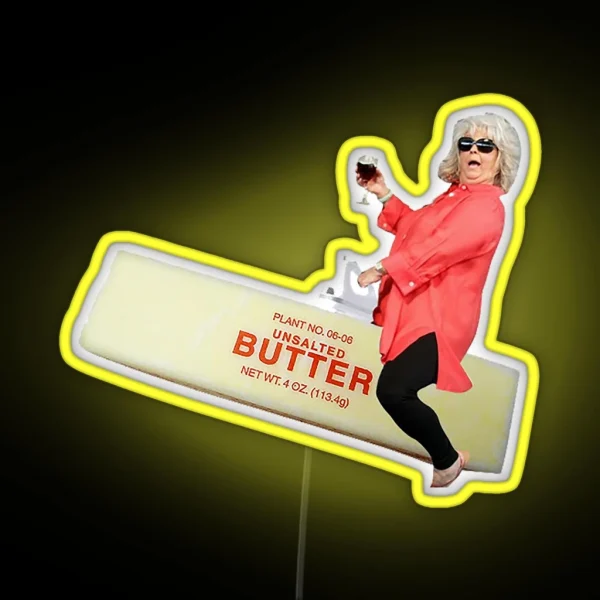 Paula Deen Riding Butter RGB Neon Sign