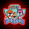 Vintage-inspired PB and J Otter love letter neon wall decor.