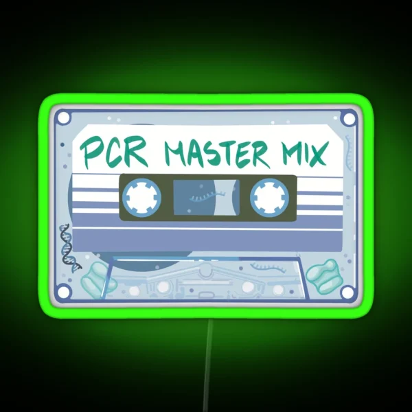 PCR Master Mix Cassette Blue RGB Neon Sign