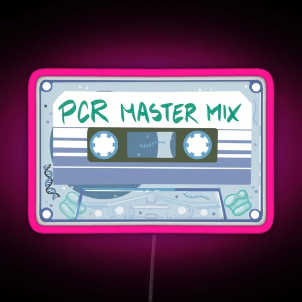 PCR Master Mix Cassette Blue RGB Neon Sign