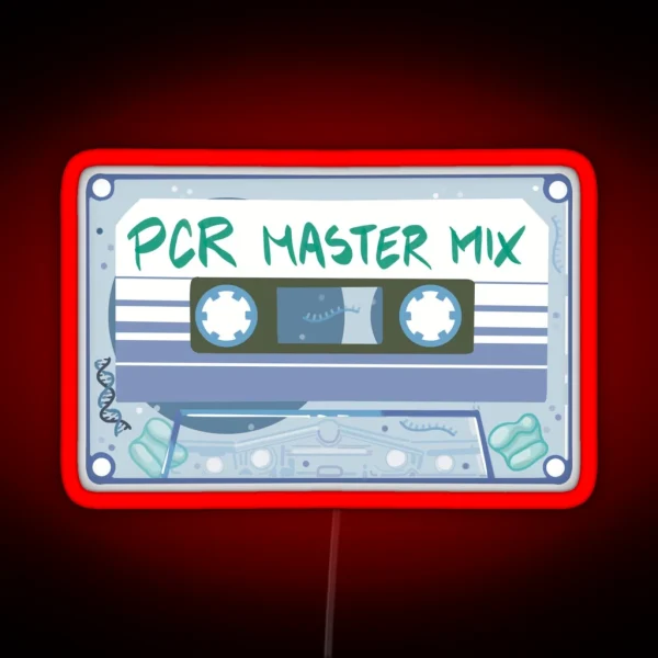 PCR Master Mix Cassette Blue RGB Neon Sign