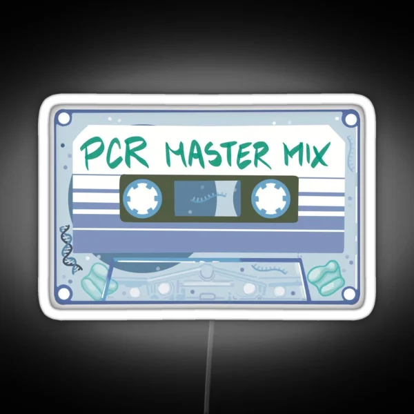 PCR Master Mix Cassette Blue RGB Neon Sign