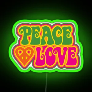 Peace And Love RGB Neon Sign