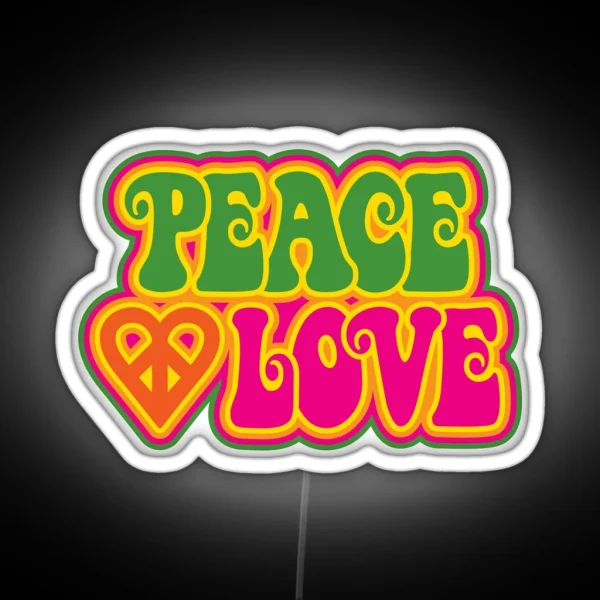 Peace And Love RGB Neon Sign