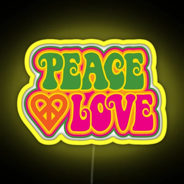 Peace And Love RGB Neon Sign