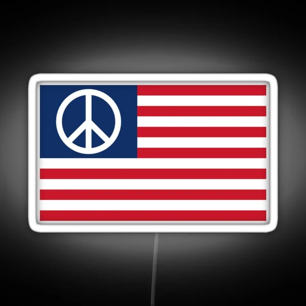 Peace Flag RGB Neon Sign