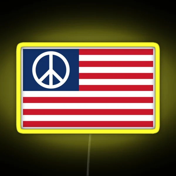 Peace Flag RGB Neon Sign