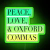 Whimsical Home Decor with Oxford Comma Neon Sign in Rainbow Colors