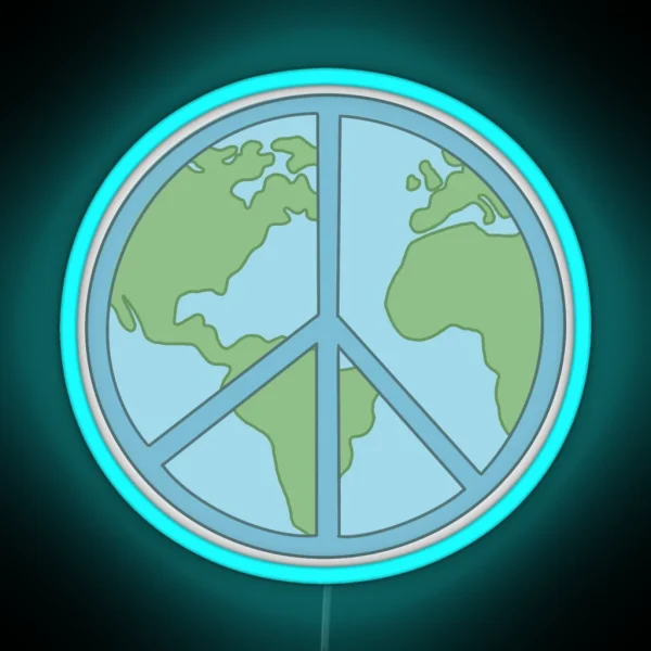 Peace On Earth RGB Neon Sign