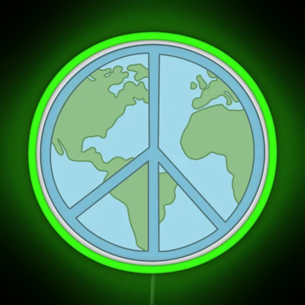 Peace On Earth RGB Neon Sign