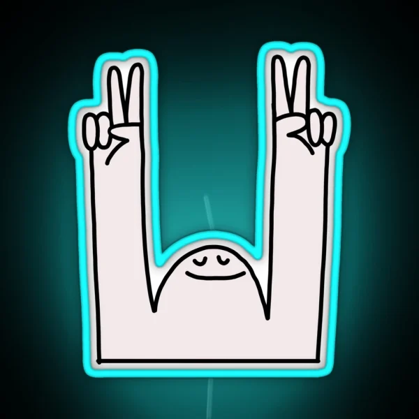 Peace Out Dude RGB Neon Sign