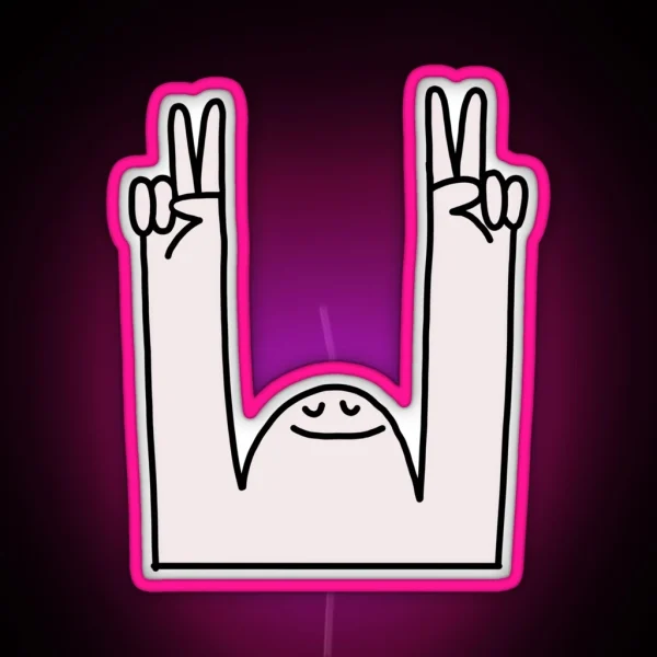 Peace Out Dude RGB Neon Sign