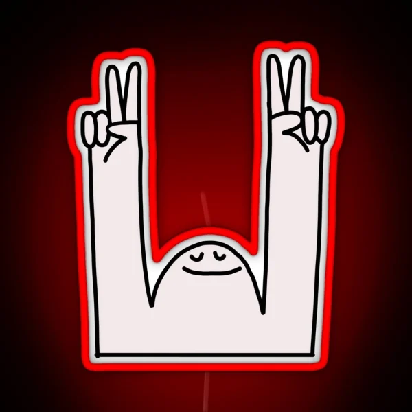 Peace Out Dude RGB Neon Sign