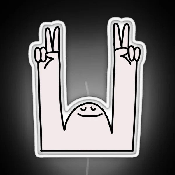 Peace Out Dude RGB Neon Sign