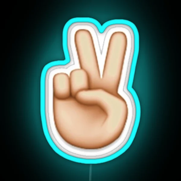 Peace Sign Emoji Led RGB Neon Sign