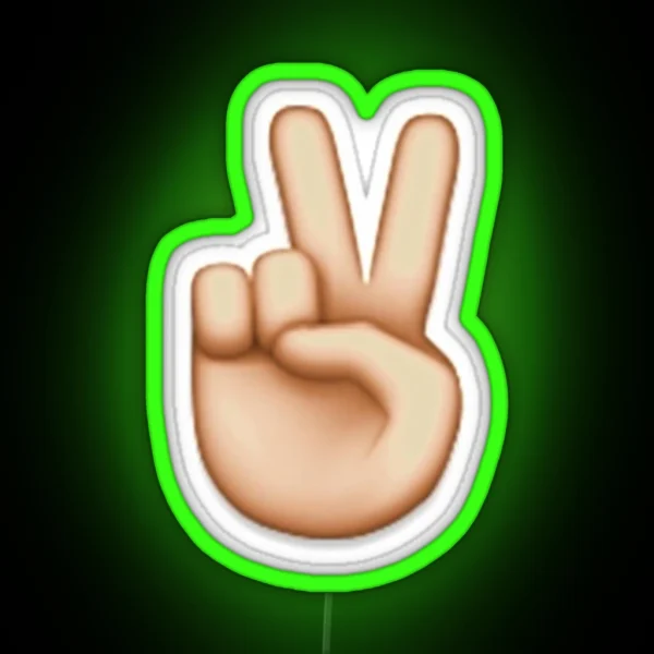 Peace Sign Emoji Led RGB Neon Sign
