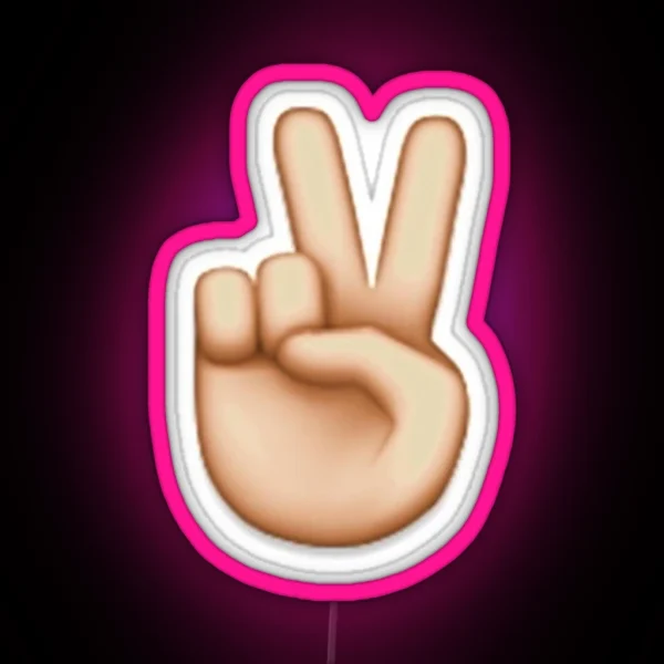 Peace Sign Emoji Led RGB Neon Sign