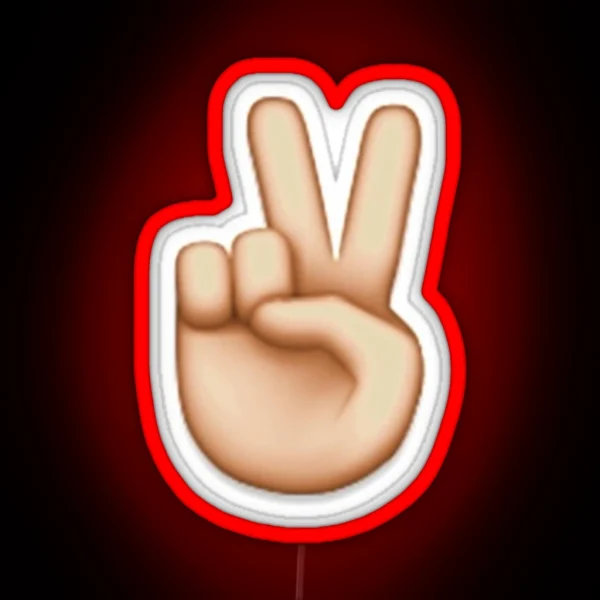 Peace Sign Emoji Led RGB Neon Sign