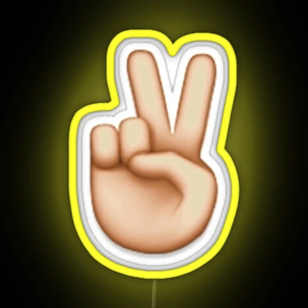 Peace Sign Emoji Led RGB Neon Sign