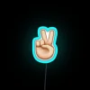 Peaceful Vibes Guaranteed with RGB Backlit Neon Peace Sign Wall Decoration