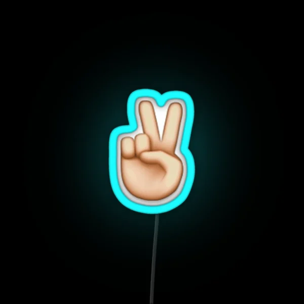Peace Sign Emoji Led RGB Neon Sign