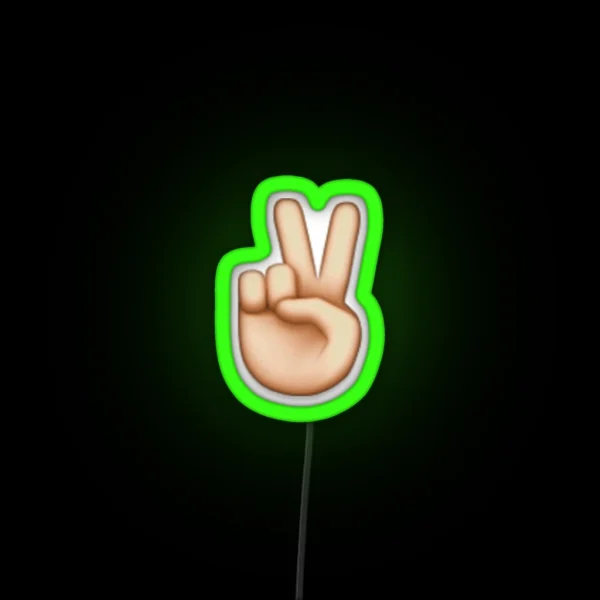 Peace Sign Emoji Led RGB Neon Sign