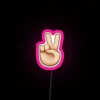 Personalizable Peace Symbol Emoji Neon RGB LED Canvas Display Sign
