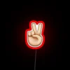 Peaceful Vibes Only: Bright RGB Neon Sign with Iconic Symbol